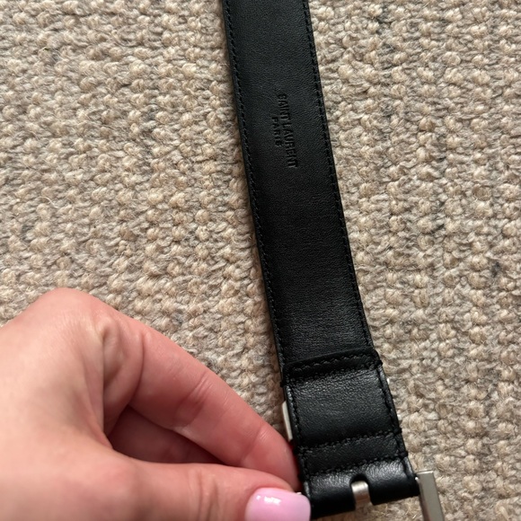 CASSANDRE BELT IN SMOOTH LEATHER BLACK 75 - Picture 3 of 9